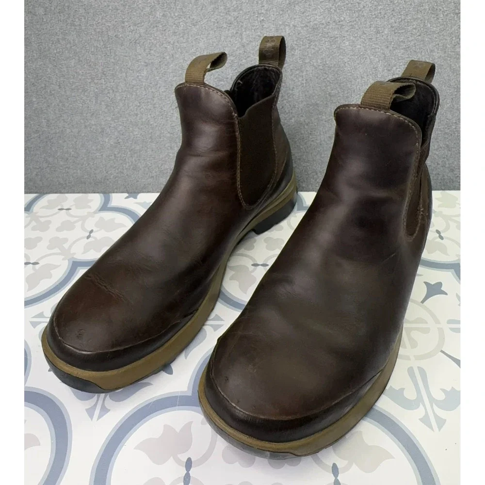Danner Pub Garden Chelsea‎ Boots Mens 12 Chocolate Leather Rubber Waterproof USA